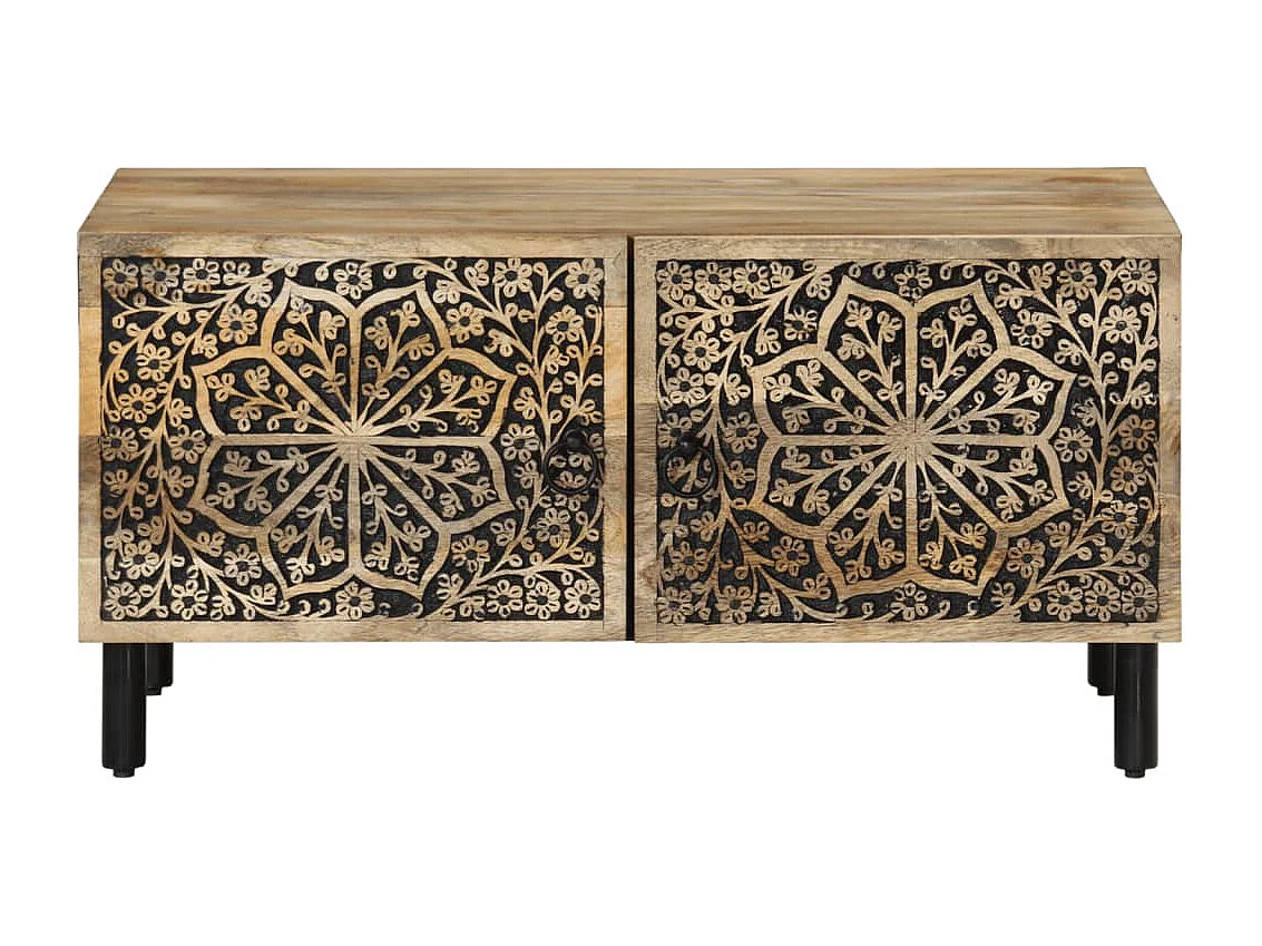 Mesa de centro 80x50x40 cm madeira de mangueira maciça