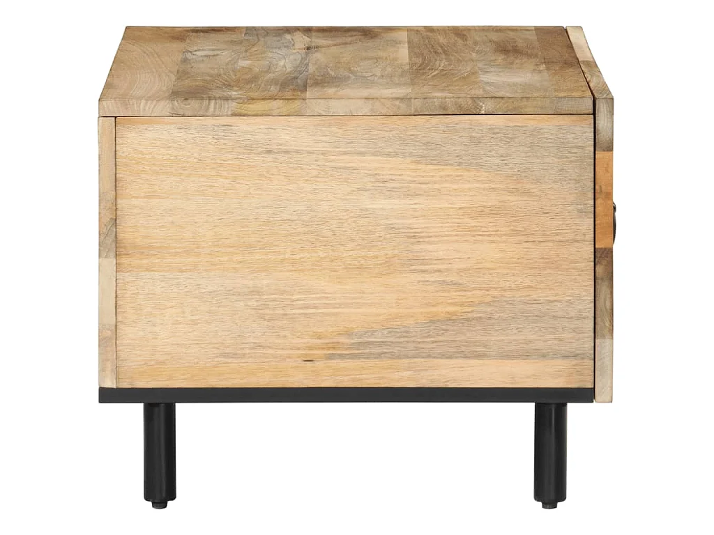 Mesa de centro de madera maciza de pino 80x50x40 cm