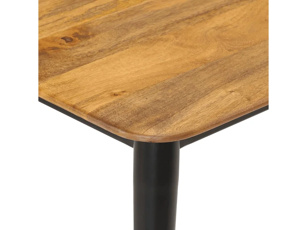 Mesa de centro 110x50x40 cm madeira de mangueira maciça e ferro