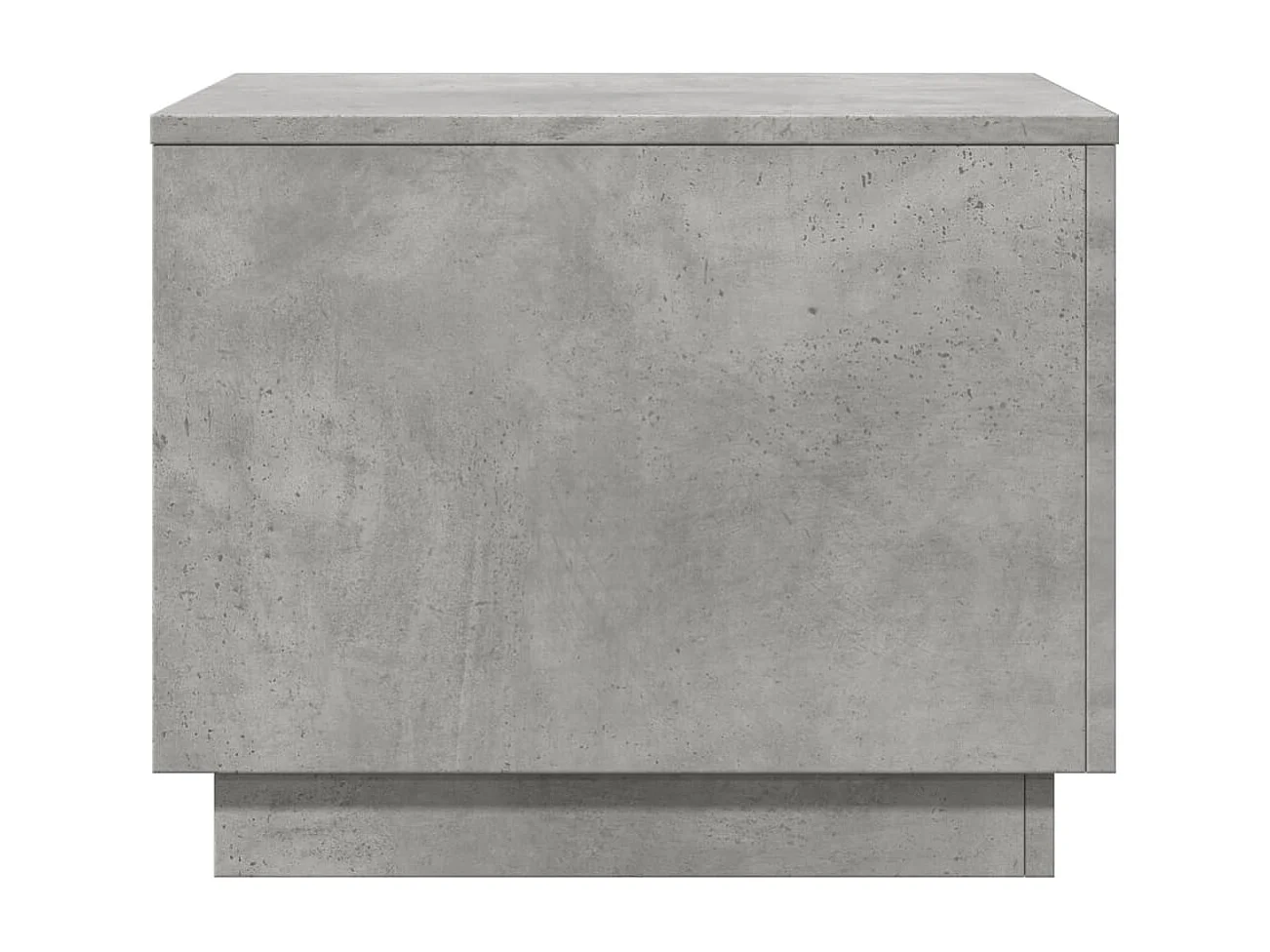Table basse avec lumières LED gris béton 50x50x40 cm
