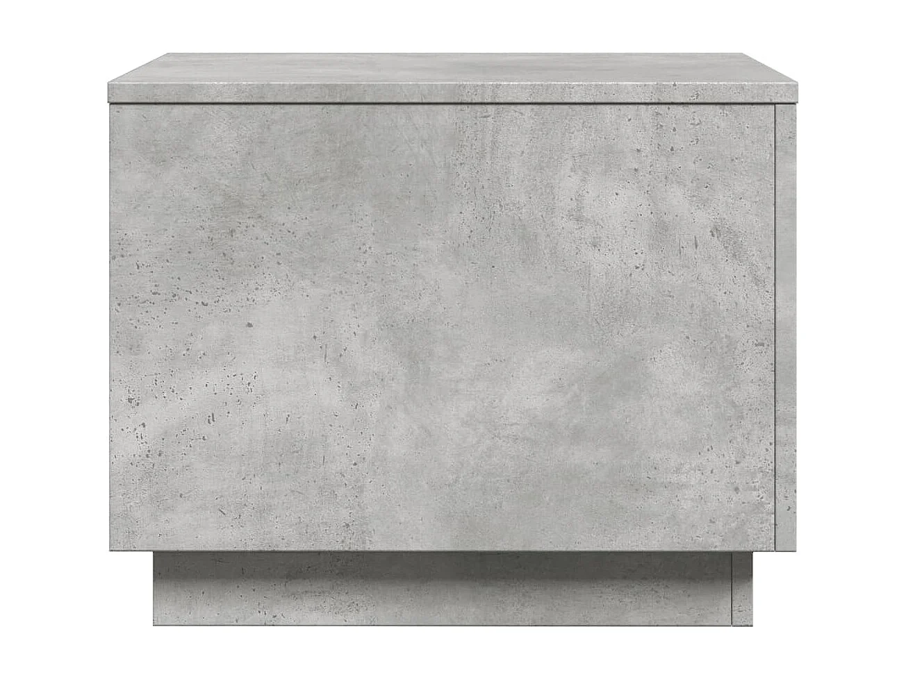 Table basse avec lumières LED gris béton 50x50x40 cm