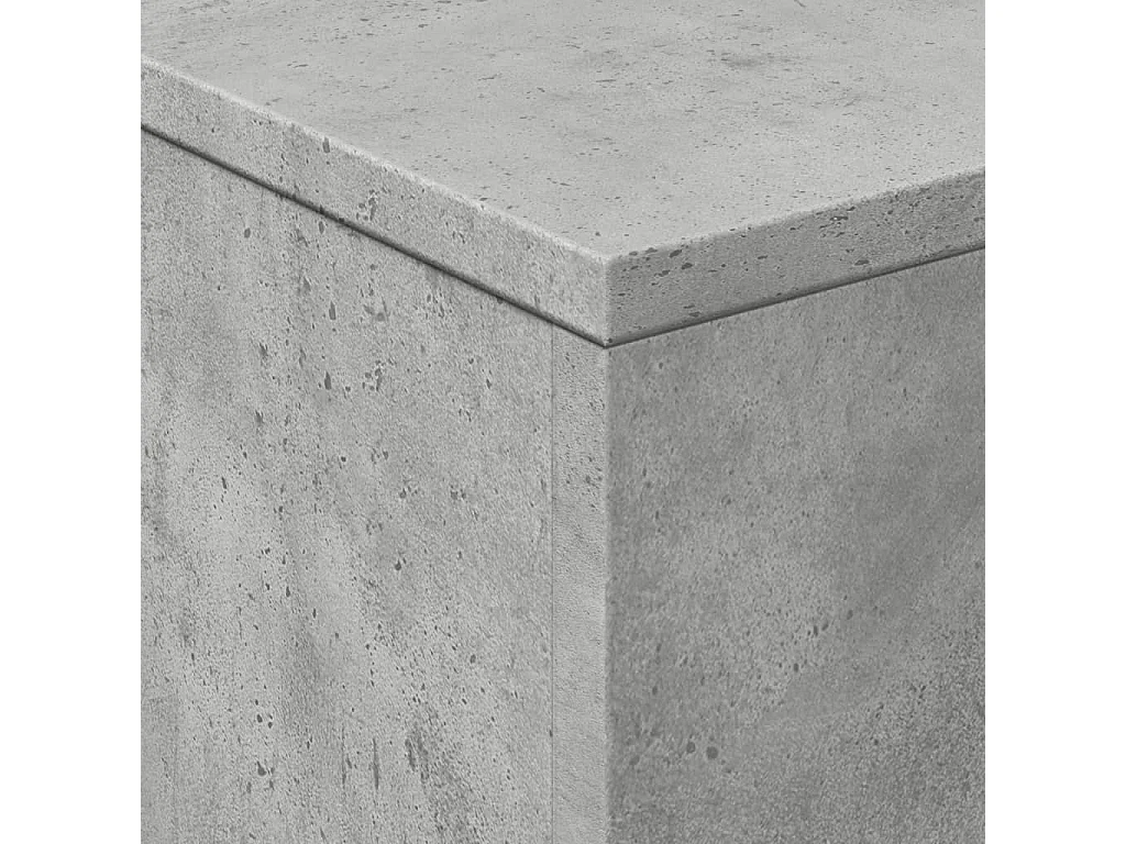Table basse avec lumières LED gris béton 50x50x40 cm