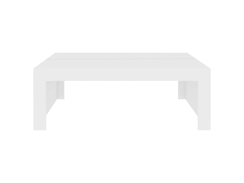 Table basse blanc 100x100x35 cm bois d'ingénierie