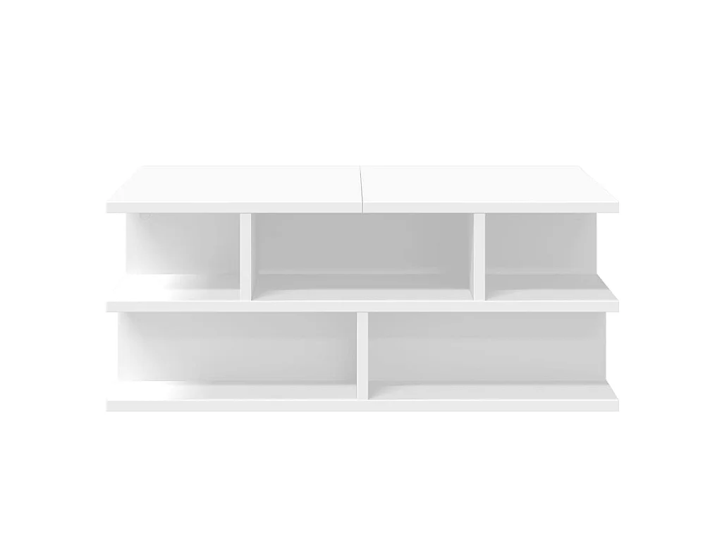 Table basse blanc 70x70x29 cm bois d'ingénierie
