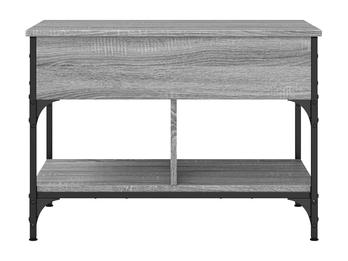 Tavolino Salotto Grigio Sonoma 70x50x50 cm Multistrato Metallo