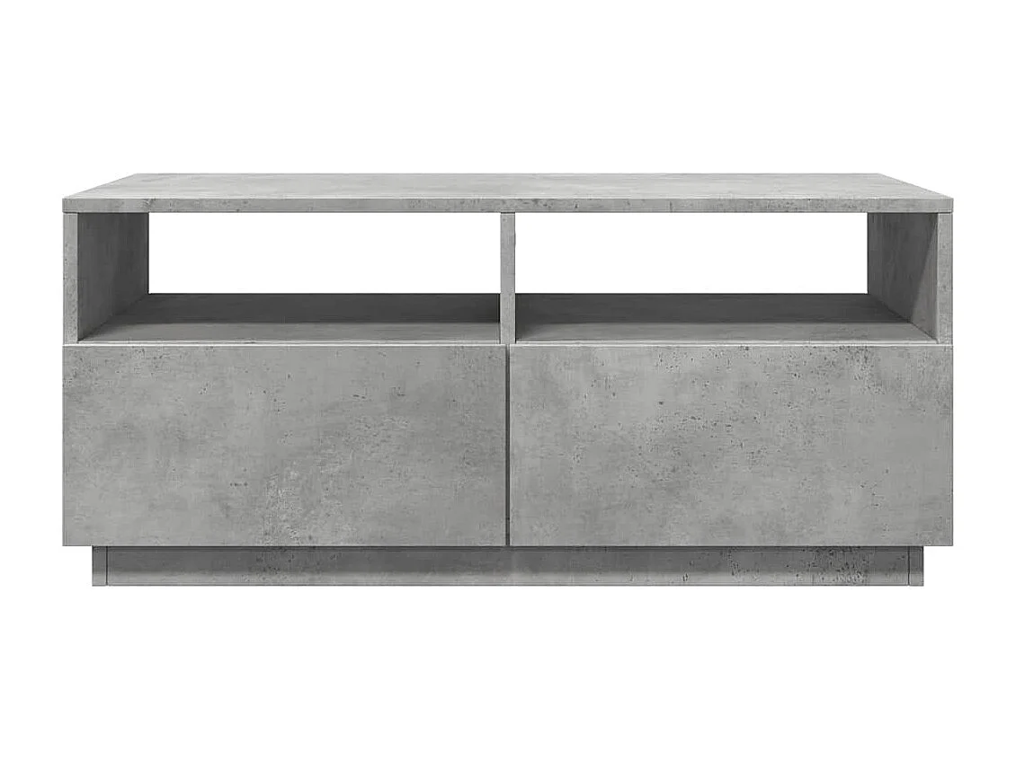 Salontafel met LED-verlichting 90x49x40 cm betongrijs