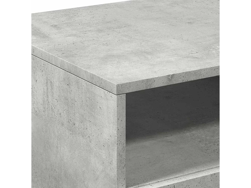 Salontafel met LED-verlichting 90x49x40 cm betongrijs