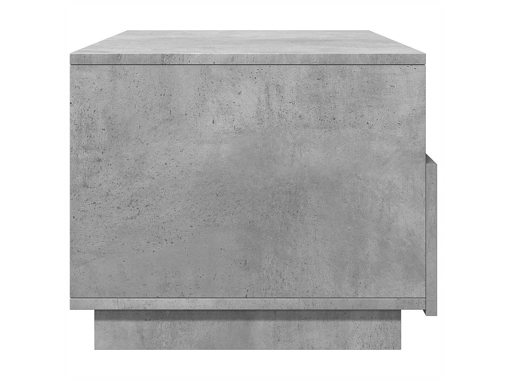 Table basse avec lumières LED gris béton 90x49x40 cm