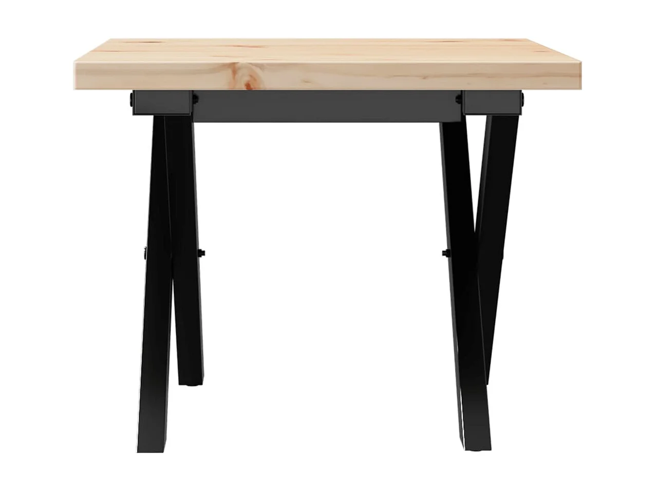 Mesa de centro estrutura em X 50x50x35,5 cm pinho/aço