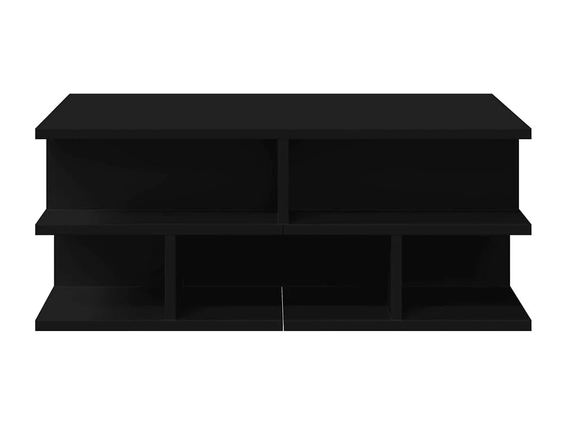 Tavolino da Salotto Nero 70x70x29 cm in Legno Multistrato