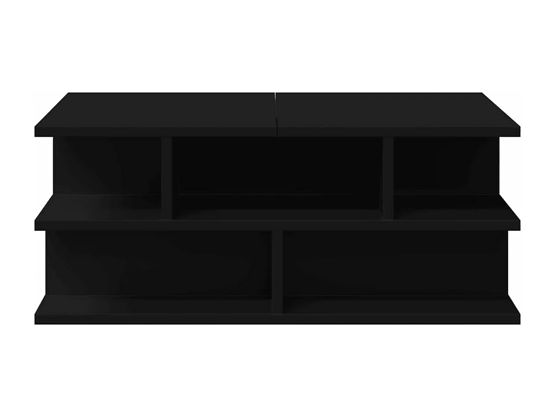 Tavolino da Salotto Nero 70x70x29 cm in Legno Multistrato