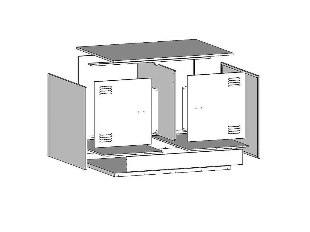 Couchtisch Schwarz 67x50x44 cm Stahl