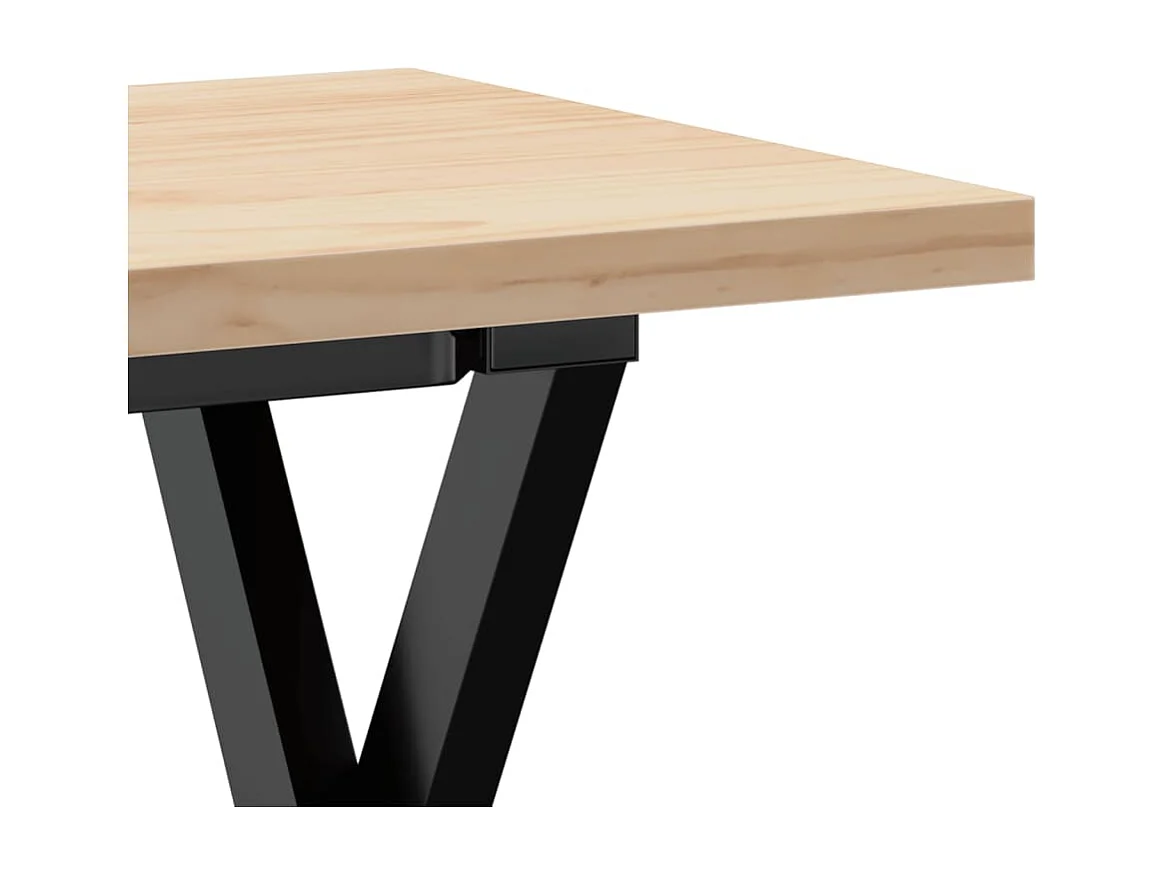 Tavolino Salotto Telaio a X 110x40x45,5 cm Legno Pino e Acciaio