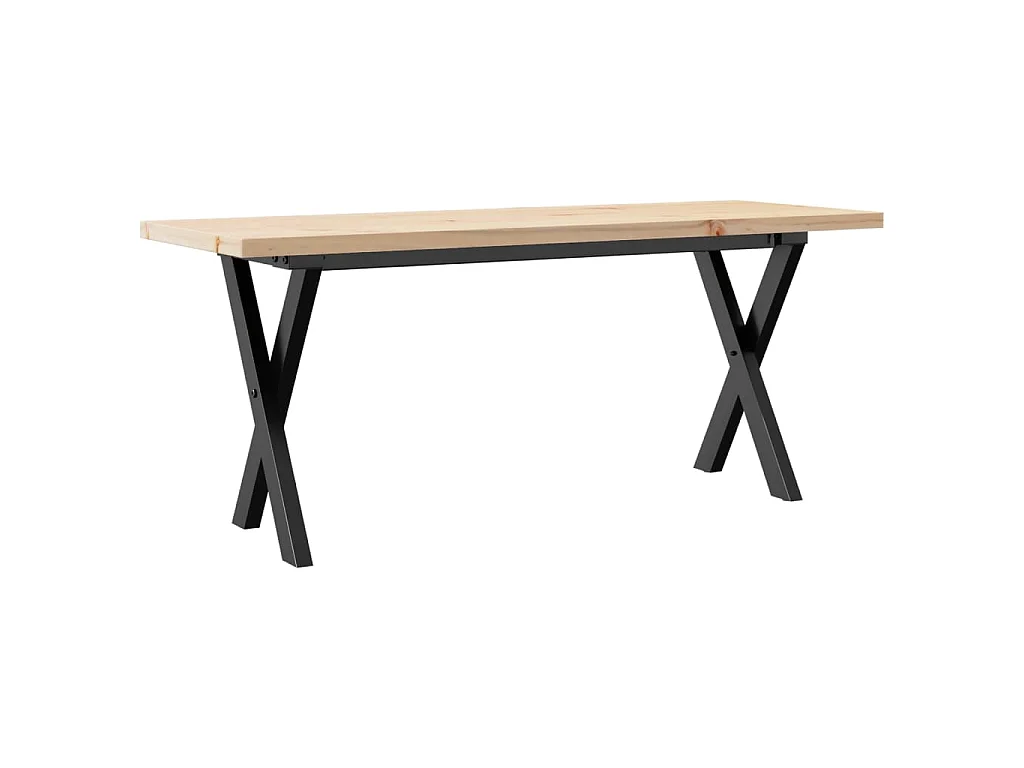 Salontafel X-frame 110x40x45,5 cm grenenhout en staal