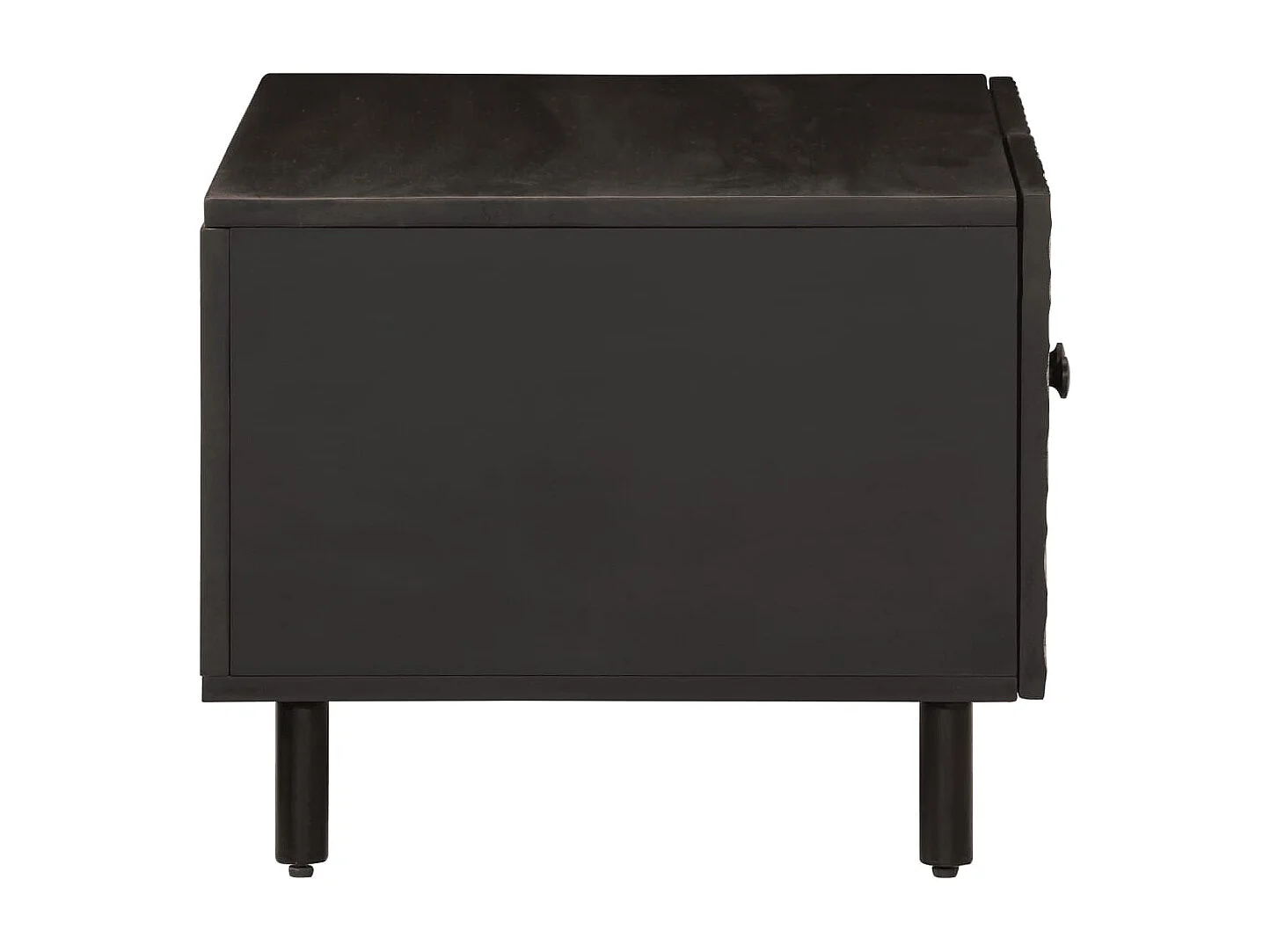 Table basse noir 80x50x40 cm bois massif de manguier
