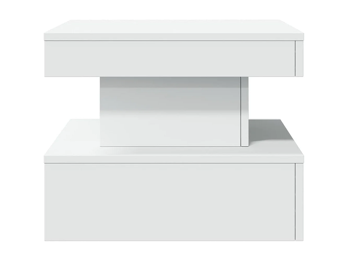 Tavolino da Salotto con Luci LED Bianco 50x50x40 cm