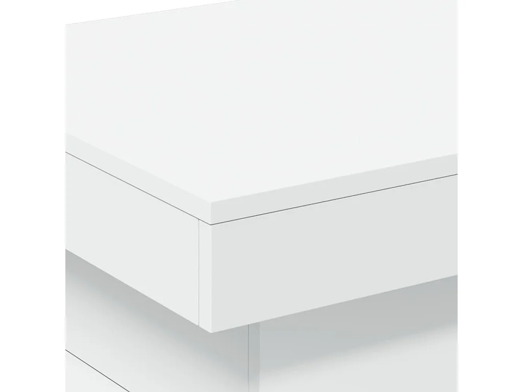 Tavolino da Salotto con Luci LED Bianco 50x50x40 cm