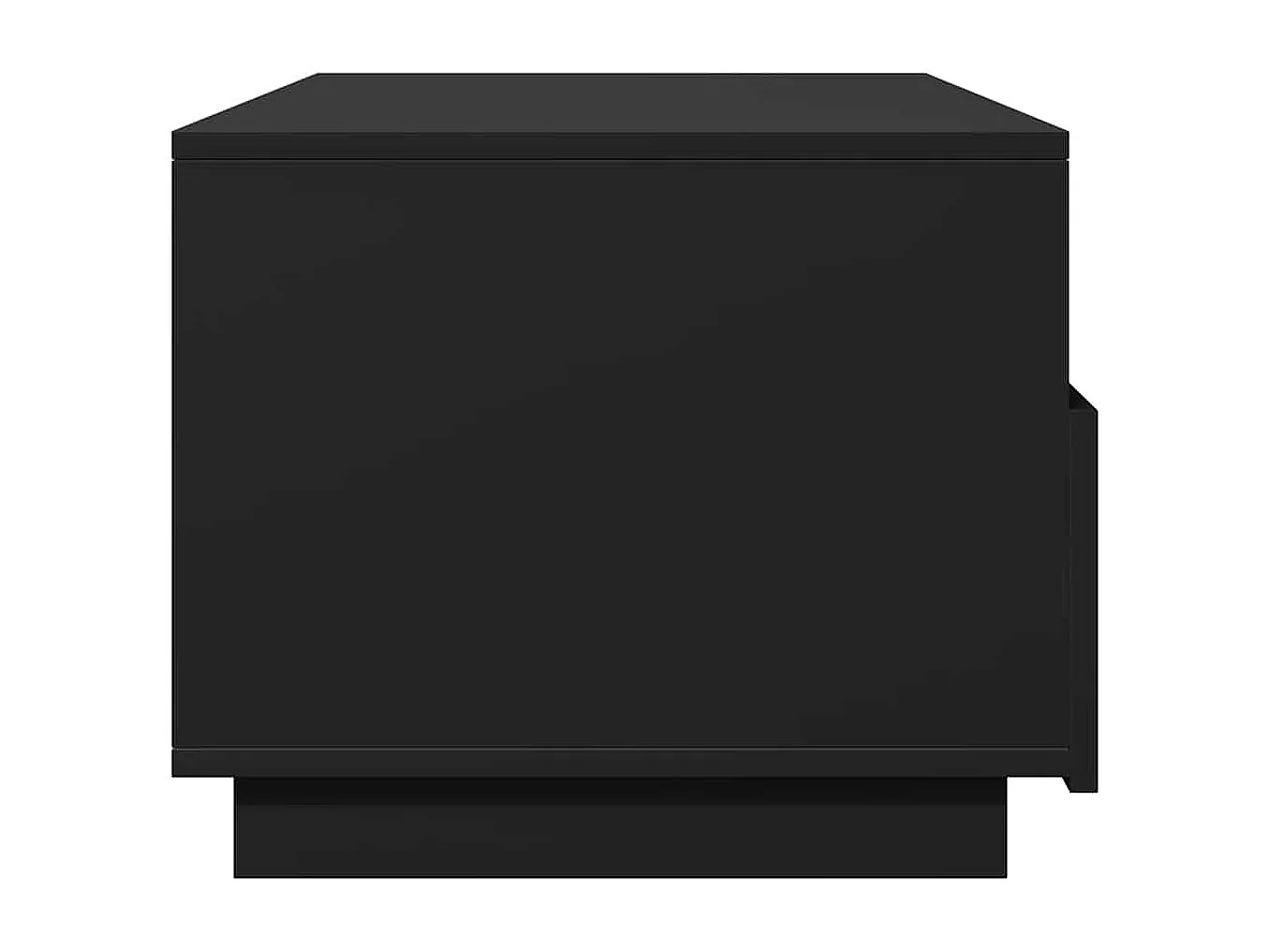 Table basse avec lumières LED noir 90x49x40 cm