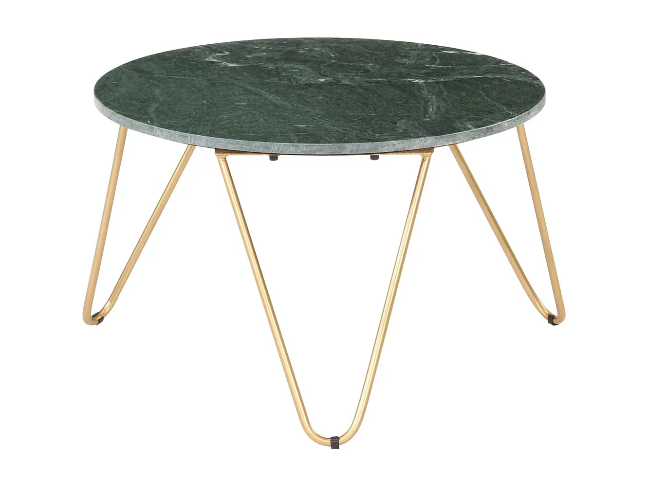 Table basse Vert 65x65x42 cm Pierre véritable et texture marbre