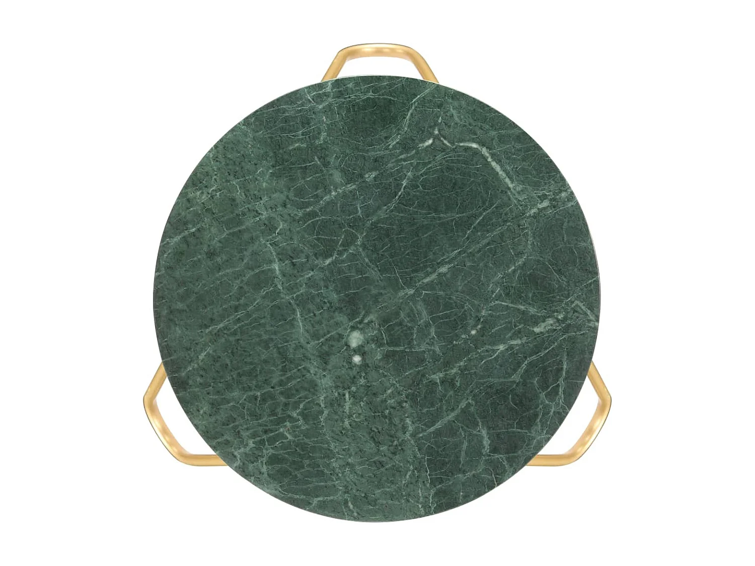 Table basse Vert 65x65x42 cm Pierre véritable et texture marbre
