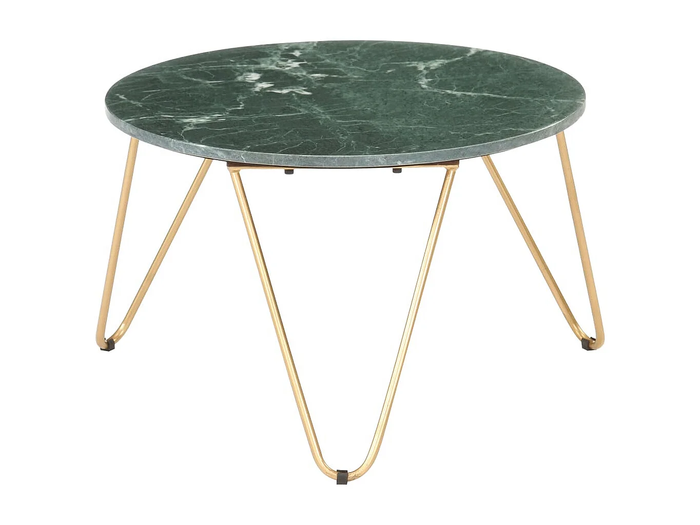 Table basse Vert 65x65x42 cm Pierre véritable et texture marbre
