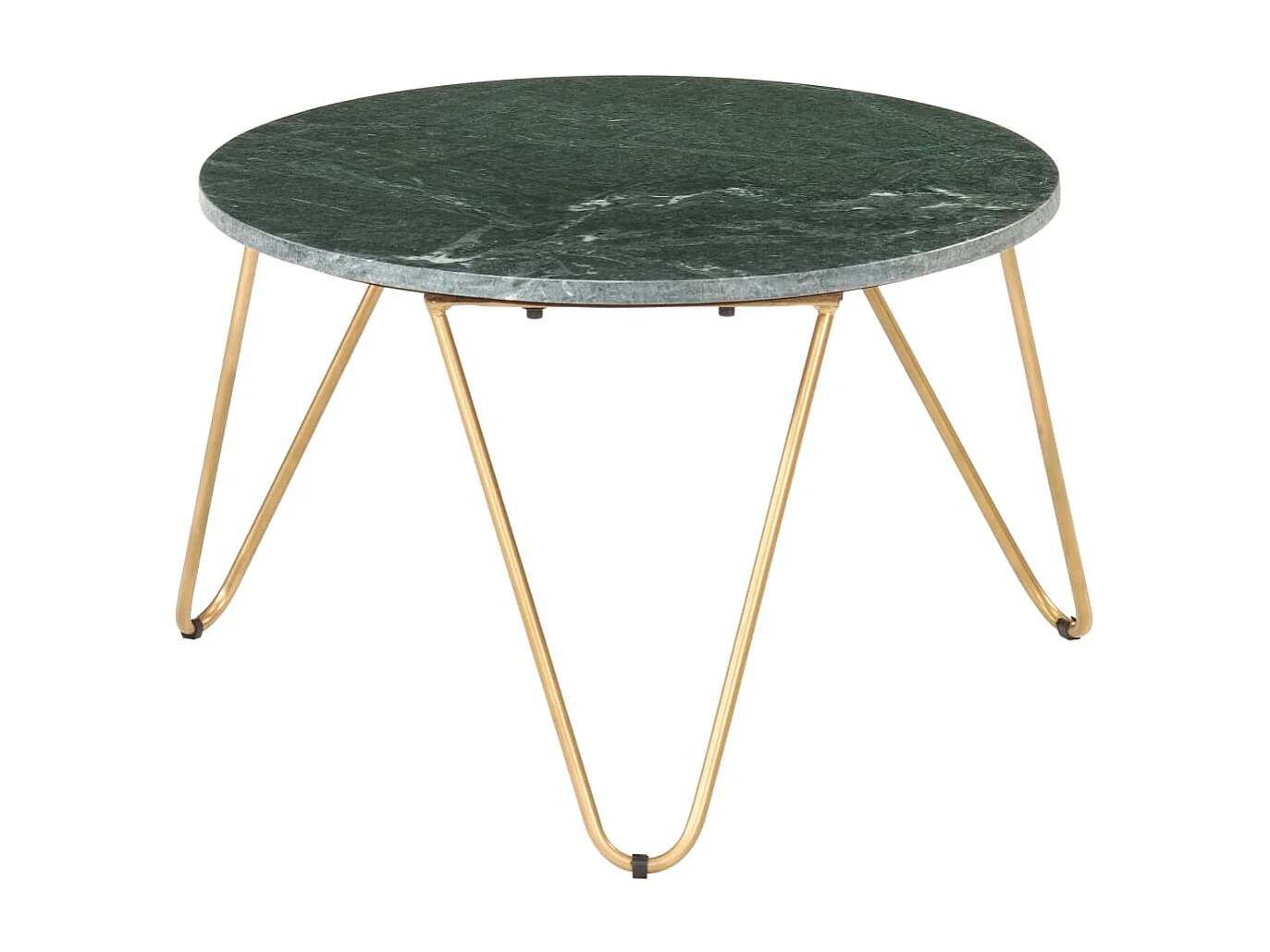 Table basse Vert 65x65x42 cm Pierre véritable et texture marbre