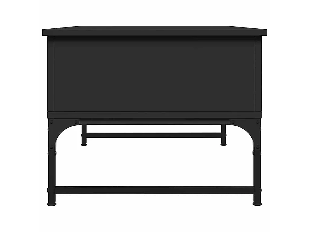 Table basse noir 70x50x40 cm bois d'ingénierie et métal