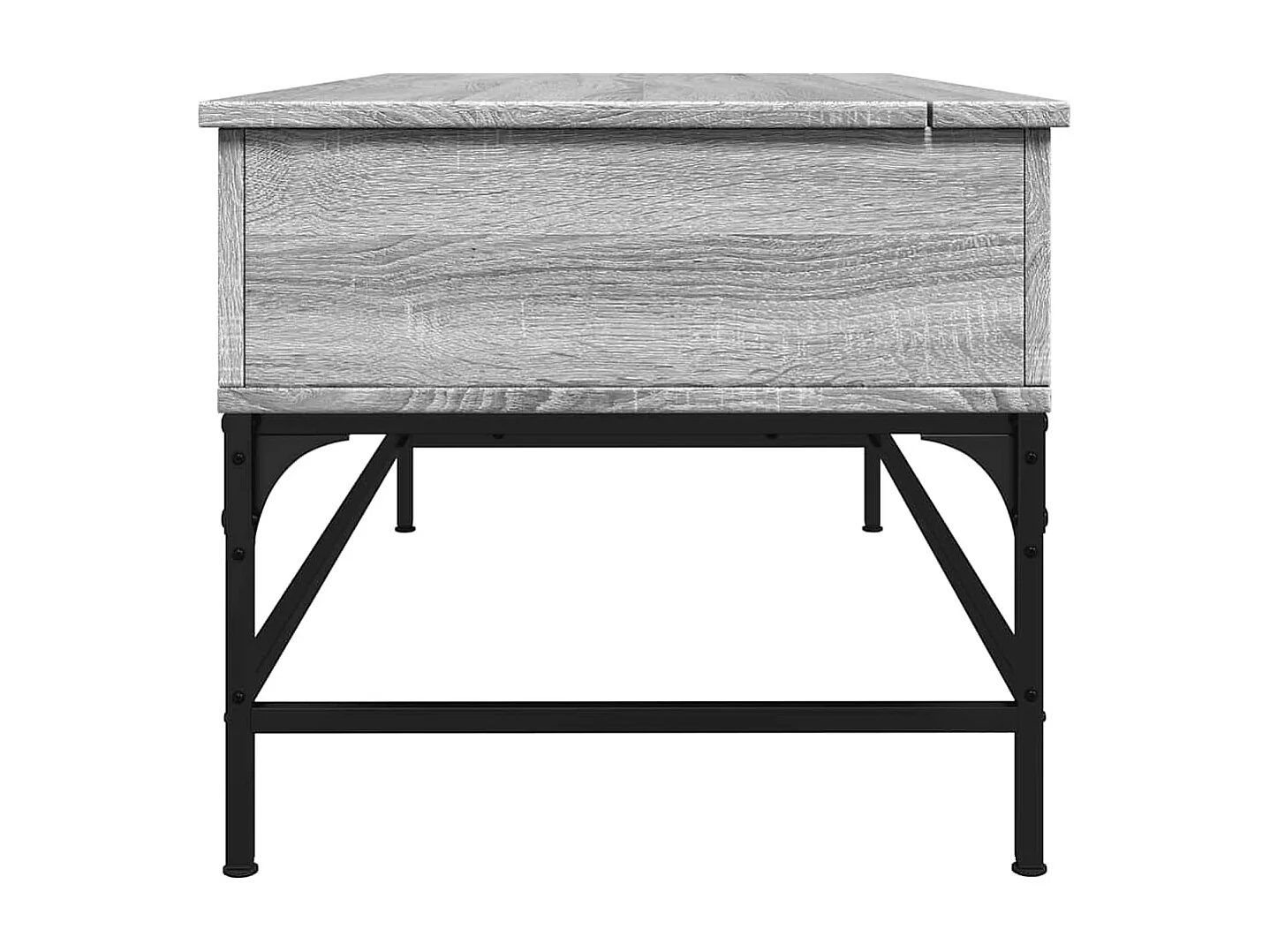 Couchtisch Grau Sonoma 100x50x45 cm Holzwerkstoff und Metall