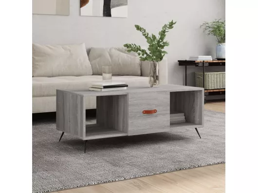 Kauf Unique Couchtisch Grau Sonoma 102x50x40 cm Holzwerkstoff