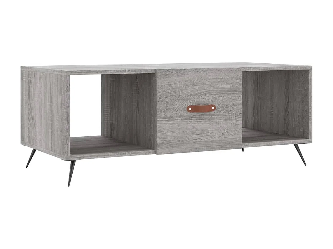 Mesa de centro 102x50x40cm derivados de madeira cinzento sonoma