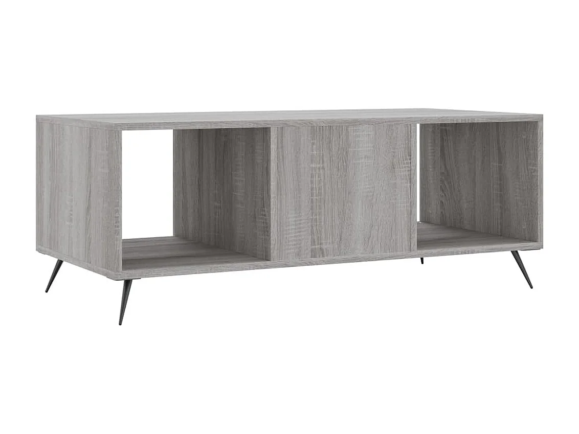 Mesa de centro 102x50x40cm derivados de madeira cinzento sonoma