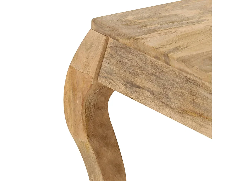 Tavolino da Salotto in Legno Massello di Mango 80x80x40cm