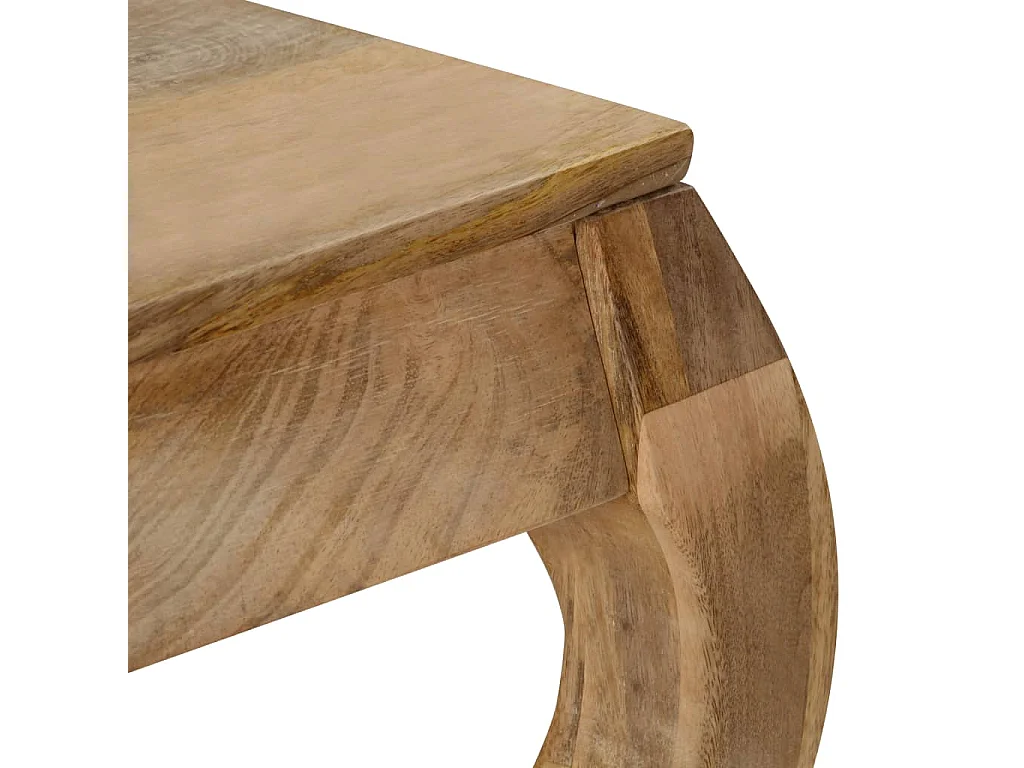Tavolino da Salotto in Legno Massello di Mango 80x80x40cm