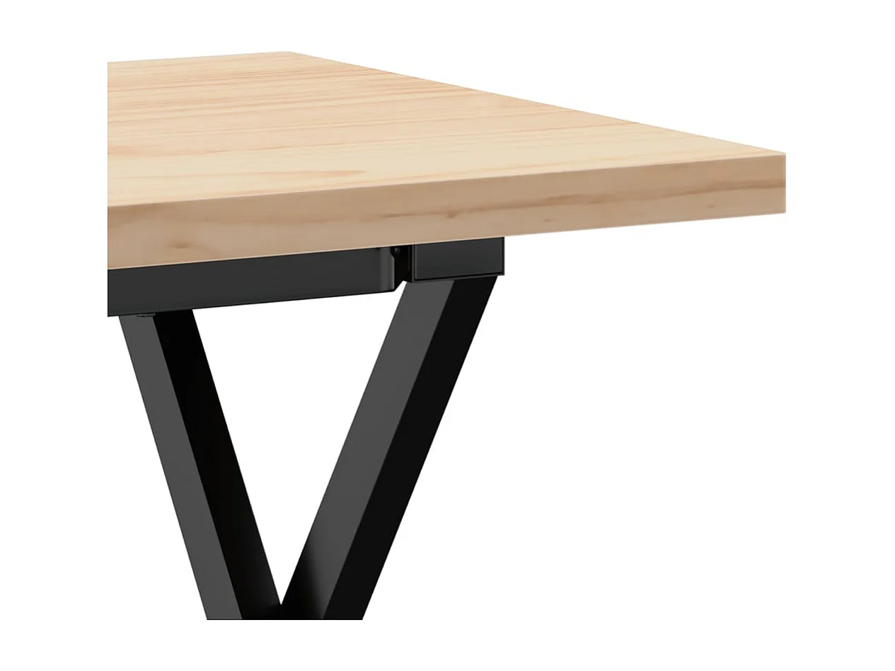 Salontafel X-frame 90x40x45,5 cm grenenhout en staal