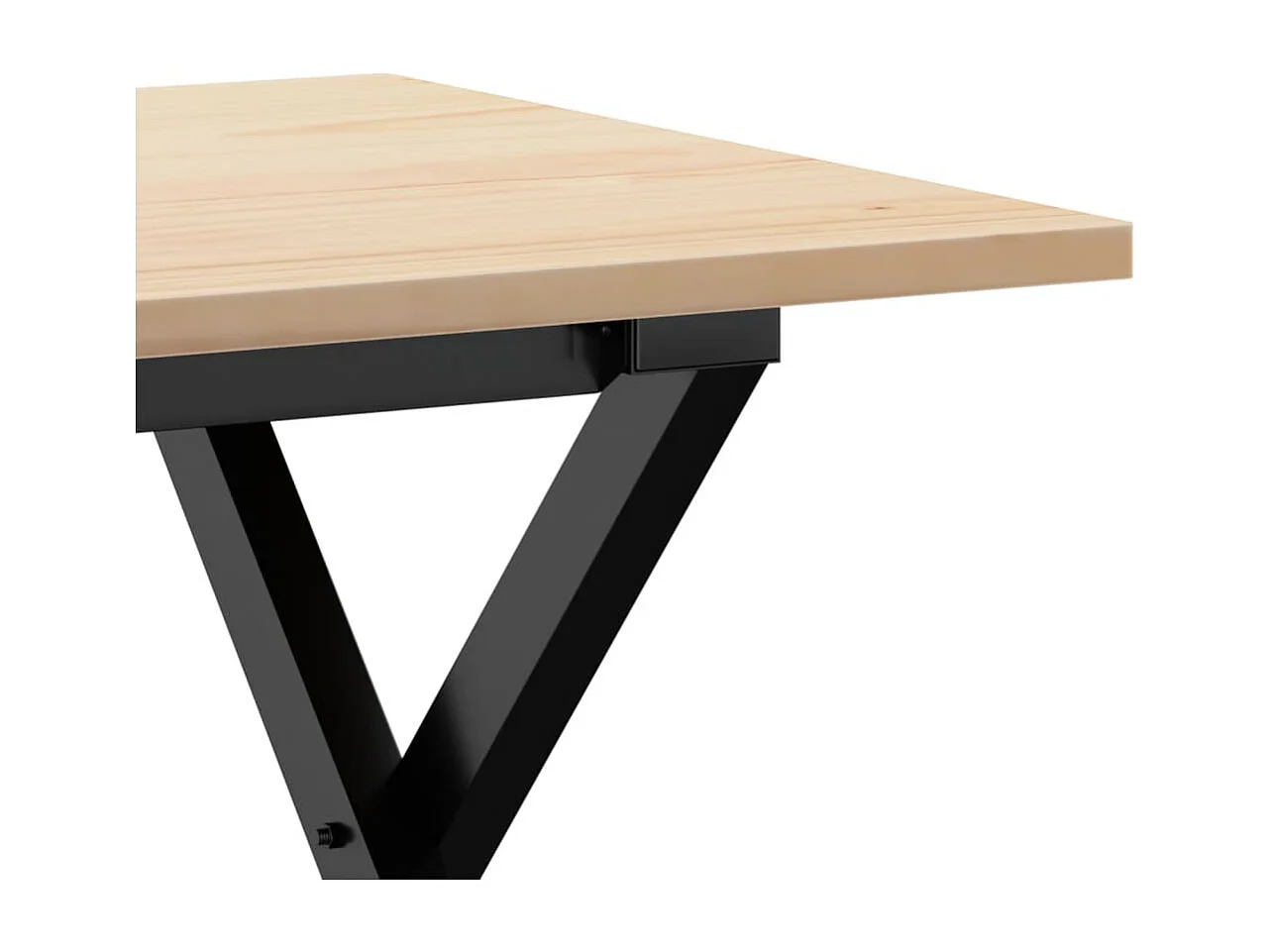 Salontafel X-frame 80x50x40 cm massief grenenhout en staal