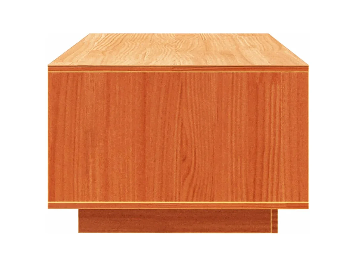 Table basse cire marron 110x50x33,5 cm bois massif de pin