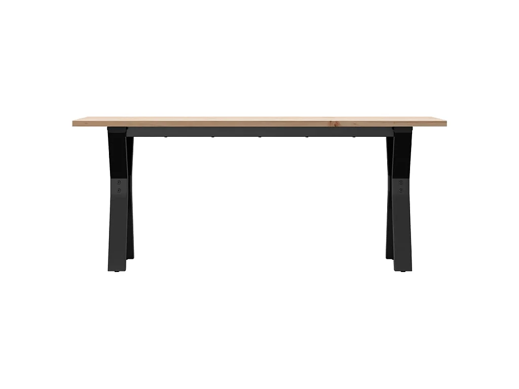 Mesa de centro estrutura em Y 110x40x45cm pinho e aço