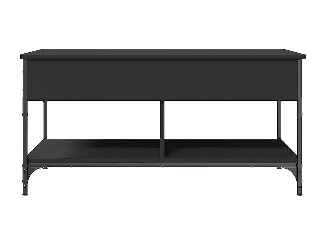 Couchtisch Schwarz 100x50x50 cm Holzwerkstoff und Metall