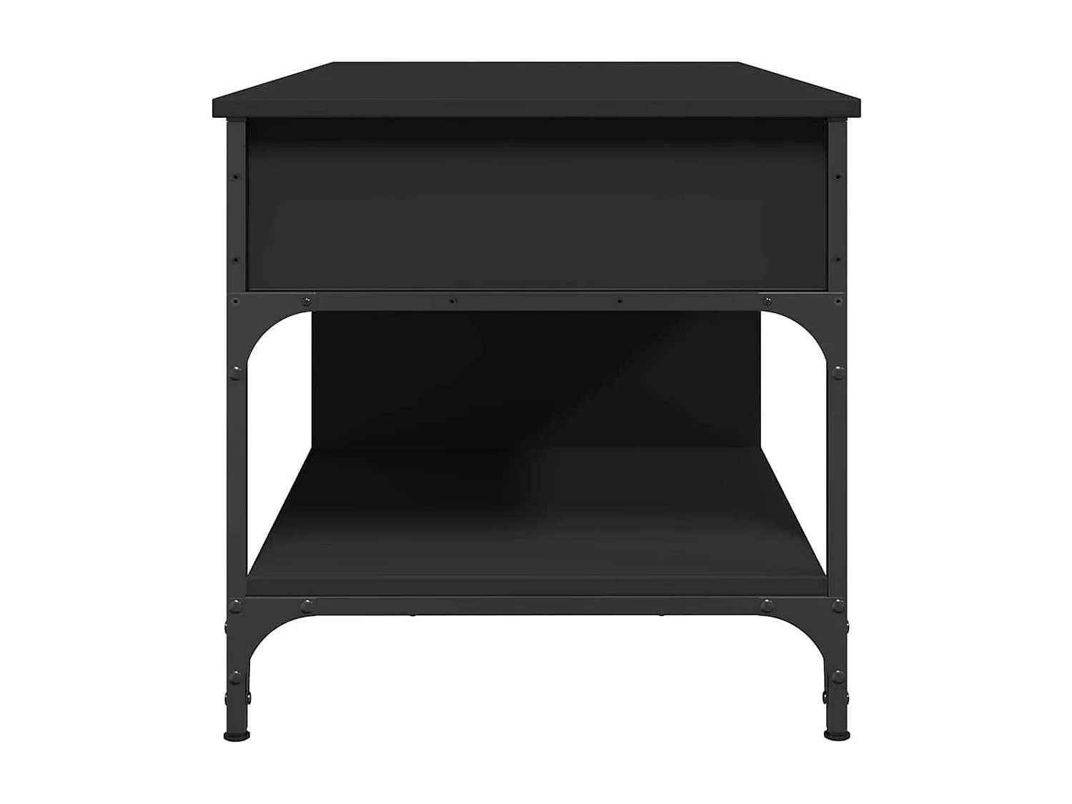 Couchtisch Schwarz 100x50x50 cm Holzwerkstoff und Metall