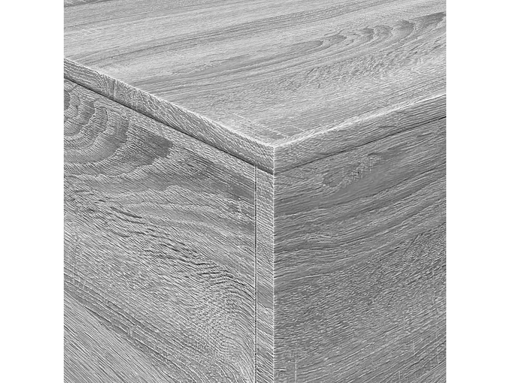 Couchtisch mit LED-Leuchten Grau Sonoma 90x50x40 cm