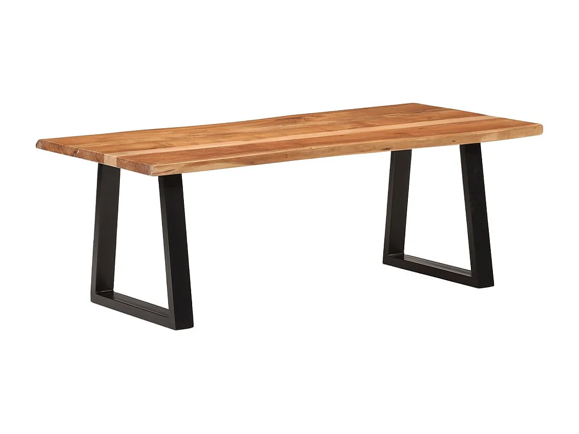 Mesa de centro madera maciza acacia 110x55x40 cm