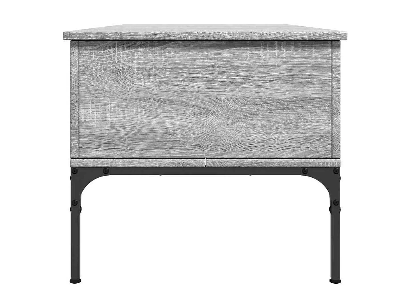 Salontafel 100x50x45 cm bewerkt hout en metaal grijs sonoma