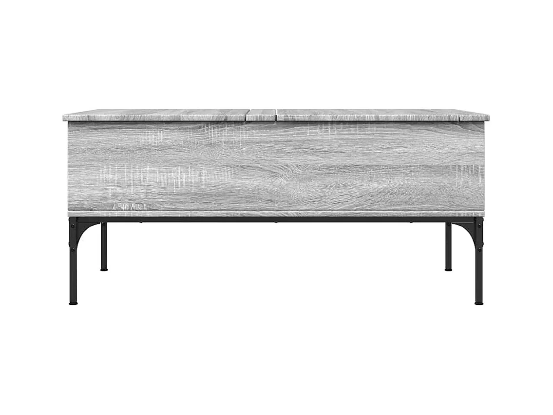 Couchtisch Grau Sonoma 100x50x45 cm Holzwerkstoff und Metall