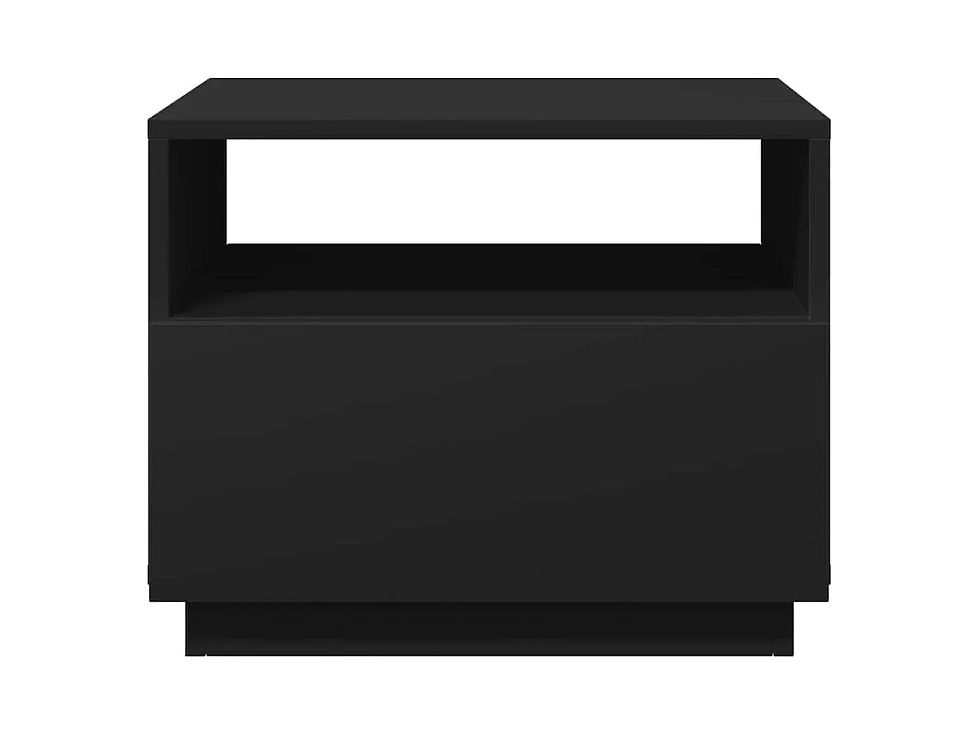 Table basse avec lumières LED noir 50x49x40 cm