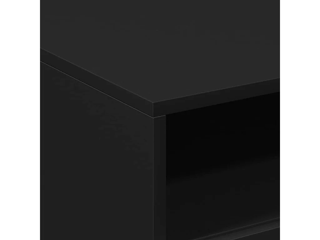 Table basse avec lumières LED noir 50x49x40 cm