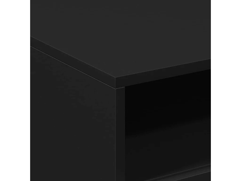 Table basse avec lumières LED noir 50x49x40 cm