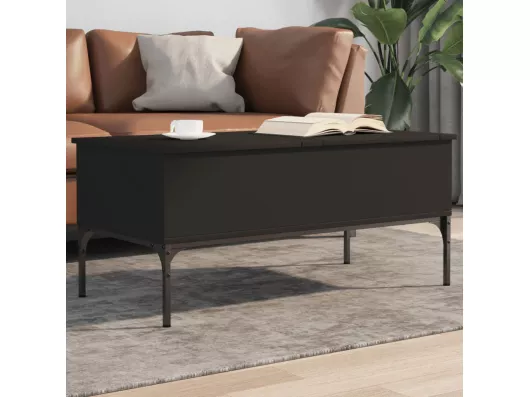 Kauf Unique Couchtisch Schwarz 100x50x45 cm Holzwerkstoff und Metall