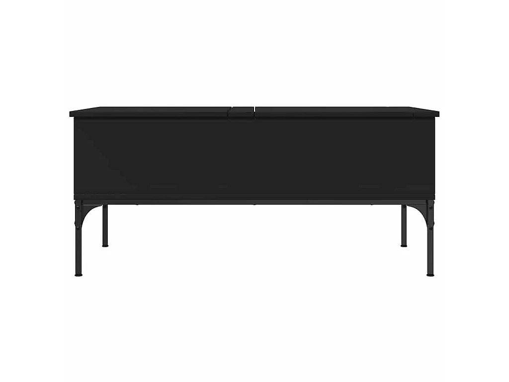 Couchtisch Schwarz 100x50x45 cm Holzwerkstoff und Metall