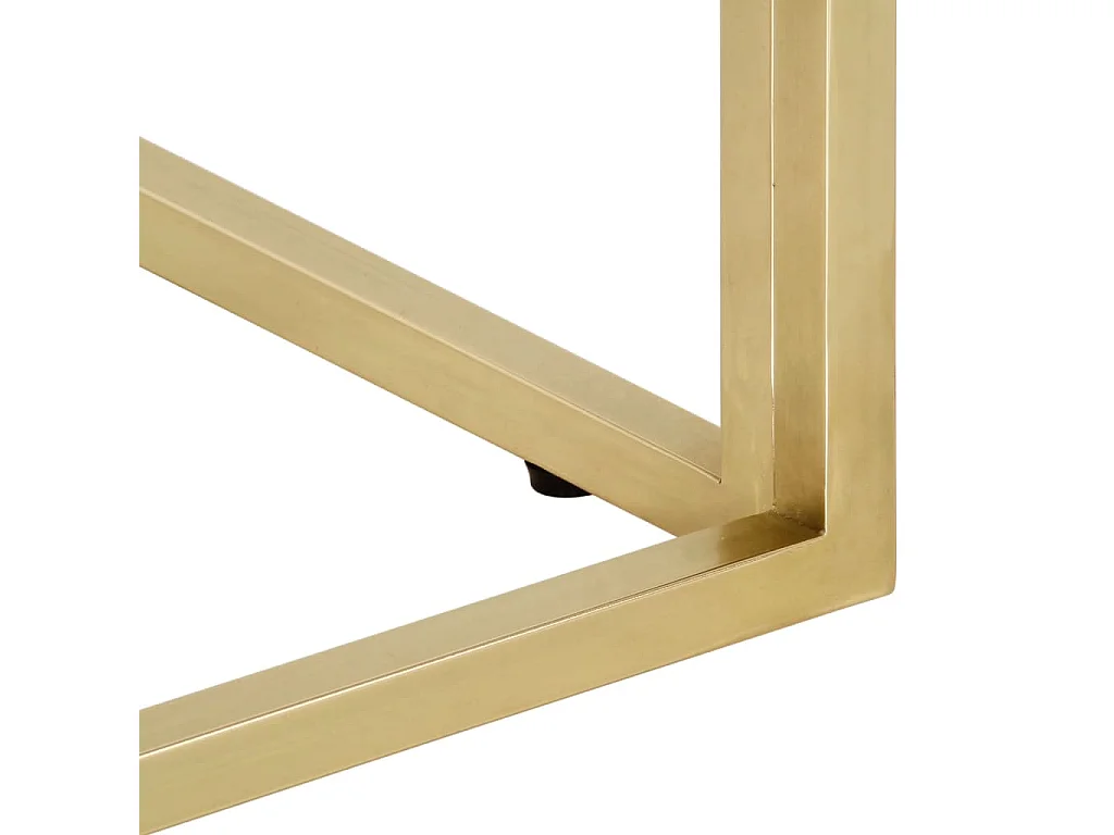 Couchtisch Golden Edelstahl und Hartglas