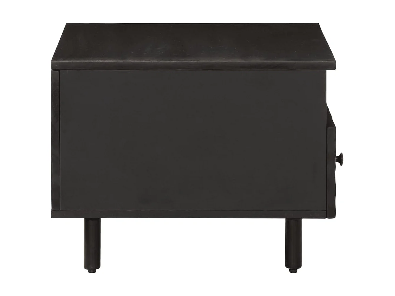 Couchtisch Schwarz 80x54x40 cm Massivholz Mango